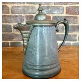 American Victorian Gray Mottled Graniteware Pitche