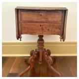 American Mid-19th Century Walnut Drop-Leaf Pedesta