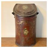 Victorian Style Toleware Coal Scuttle with Removab