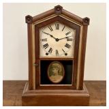 Seth Thomas Eight-Day Gothic Style Wood Mantel Clo