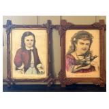 A Pair of 19th-Century Hand-Colored Lithographs At