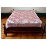 American Colonial Revival Cannonball Bed Frame wit
