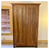 American Country Primitive Pine Two-Door Wardrobe,