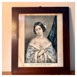 Nathaniel Currier Hand-Colored Lithograph, The Bel