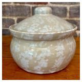 American Studio Pottery Lidded Spongeware Jar, Inc