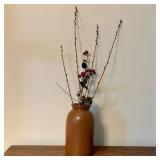 Antique Cylindrical Brown Glazed Stoneware Storage