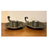 A Pair of International Silver Company Pewter Cham