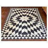Contemporary Geometric Vinyl Floor Cloth in the St