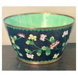 Chinese Cloisonnï¿½ Enamel Floral Bowl with China Ma