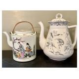 Two Ceramic Pots Including a Chinese Famille Rose