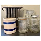 A Group of Five Antique and Vintage Kitchenware It
