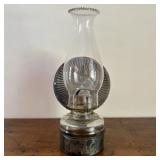 Antique Kerosene Wall and Finger Lamp with Fluted