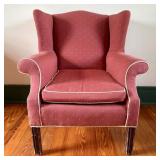 Traditional Upholstered Wingback Armchair with Flu