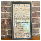 Elisabeth Yeates, Alphabet and Verse Needlework Sa