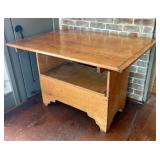19th Century American Primitive Pine Hutch Table