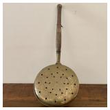 19th Century Brass Bed Warmer with Pierced and Cha