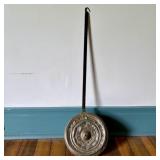 Antique Brass and Copper Bed Warmer with Wrought I