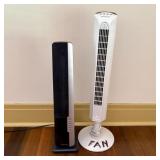 Two Electric Tower Appliances Including a Lasko He