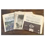 Trio of Muhammad Ali Commemorative Newspapers from