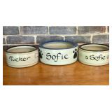 Three Louisville Stoneware Hand-Painted Personaliz