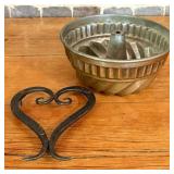 Two Metalware Items including a Tinned Copper Cake