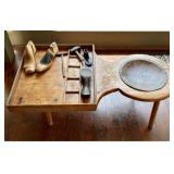 Antique American Cobblers Bench with an Assortment