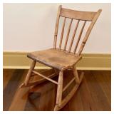 Antique American Windsor-Style Child's Wood Rockin