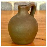 American Miniature Ovoid Stoneware Jug with Brown