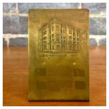 1926 Courier-Journal Centennial Brass Calendar Sta