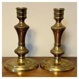 A Pair of Traditional Solid Brass Baluster Form Ca