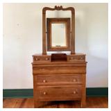 Mid-19th Century American Cherry Wood Dressing Bur