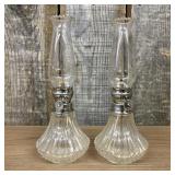 A Pair of Lamplight Farms Pressed Clear Glass Mini