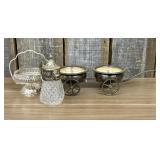 A Trio of Silver-Plated Table Articles Including a