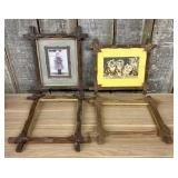 A Collection of Four Antique Tramp Art Adirondack
