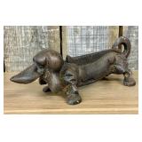 Cast Iron Figural Dachshund Dog Boot Scraper 4"X11