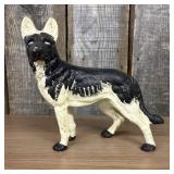 Vintage Cold-Painted Cast Iron German Shepherd Dog