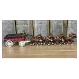 Eight-Horse Team Barrel Wagon with Two Drivers 5"X