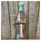 Vintage Coca-Cola Die-Cut Metal Bottle Advertising