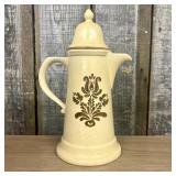 Pfaltzgraff Village Pattern Stoneware Coffee Pot w