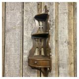 Vintage Victorian Style Tiered Corner Wall Shelf w