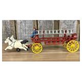 Horse-Drawn Fire Hook and Ladder Wagon in the Styl