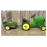 Vintage Ertl John Deere 7600 Pedal Tractor and Mat