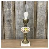 Vintage Electrified Hurricane Table Lamp with Hand