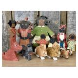 A Collection of Twelve Hand-Painted American Folk