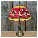 Coca-Cola Tiffany-Style Table Lamp with Plastic Sh