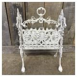 Victorian Style Cast Iron Ornate Magazine Rack or