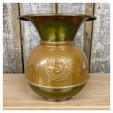 Vintage Two-Tone Advertising Spittoon for All Famo