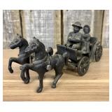 Antique Horse-Drawn Carriage with a Pair of Horses
