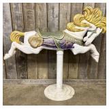 Large Decorative Carousel Horse Display on Vintage