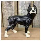 Antique Cast Iron Boston Terrier Dog Doorstop in t